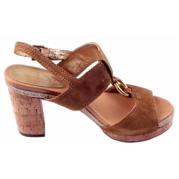 Coach Valeann Suede Buckle Platform Sandals - Size 9