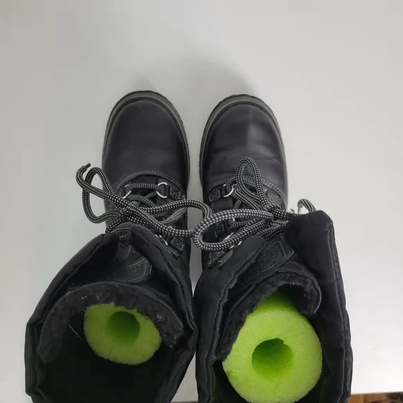 Coach Womens Boots Size 5.5 Shaine Black Signature Monogram Winter/Rain Fleece