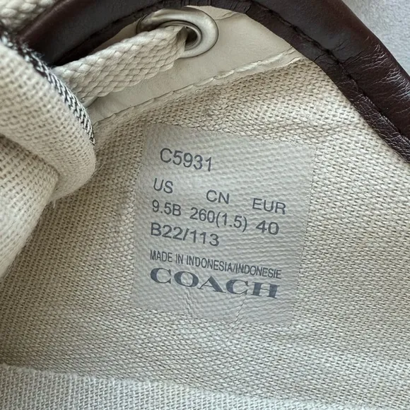 Coach Women's Citysole Platform Sneakers Shoes Oak/Saddle 9.5