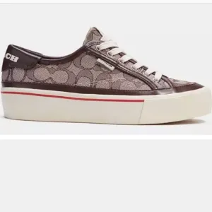 Coach Women's Citysole Platform Sneakers Shoes Oak/Saddle 9.5