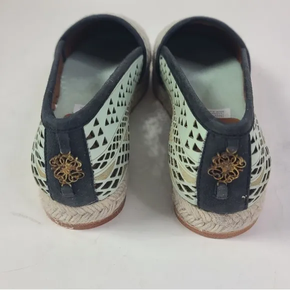 COBRA SOCIETY Molly Wool and Leather Espadrilles Size 41