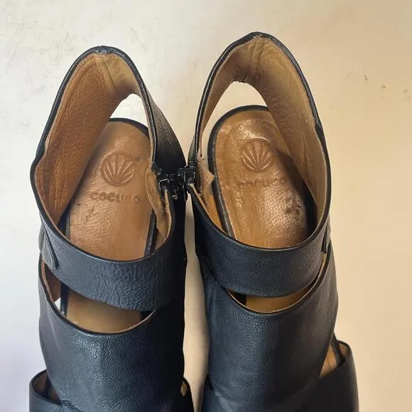 Coclico Italian Leather Cork Wedge Sandals – Handmade in Spain