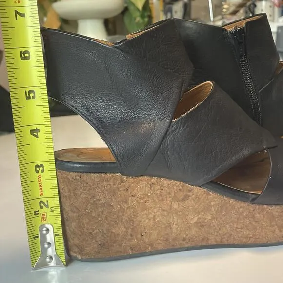 Coclico Italian Leather Cork Wedge Sandals – Handmade in Spain