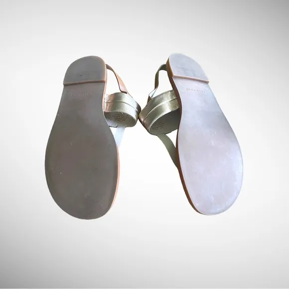 COLE HAAN AINSLEE GOLD CARAMEL THONG SANDALS SIZE 9B