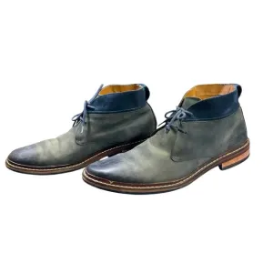 COLE HAAN 'COLTON' MEN'S CHARCOAL GRAY LEATHER CHUKKA ANKLE BOOTS SIZE 10 1/2