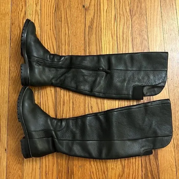 Cole Haan fleece lined leather knee high boots size 5.5