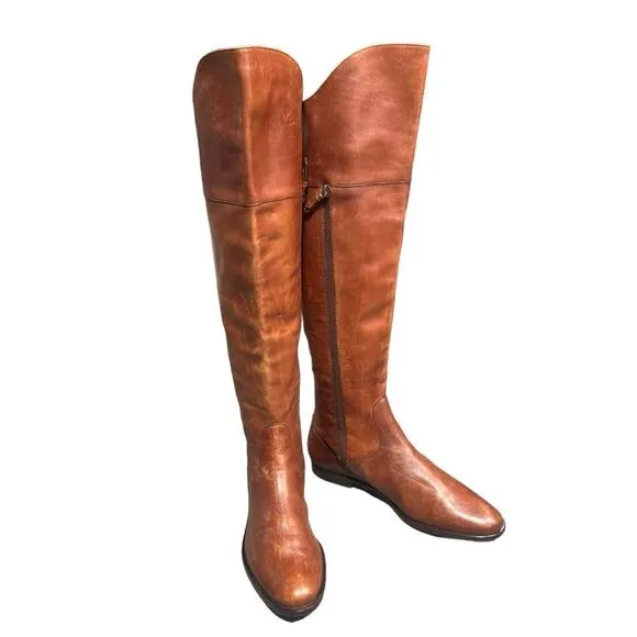 Cole Haan Rustic Leather Riding Boots Size 9.5