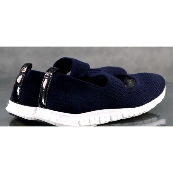 Cole Haan Zero Grand Women's Knit Comfort Loafers Shoes Size 6.5 Blue W14160 EUC