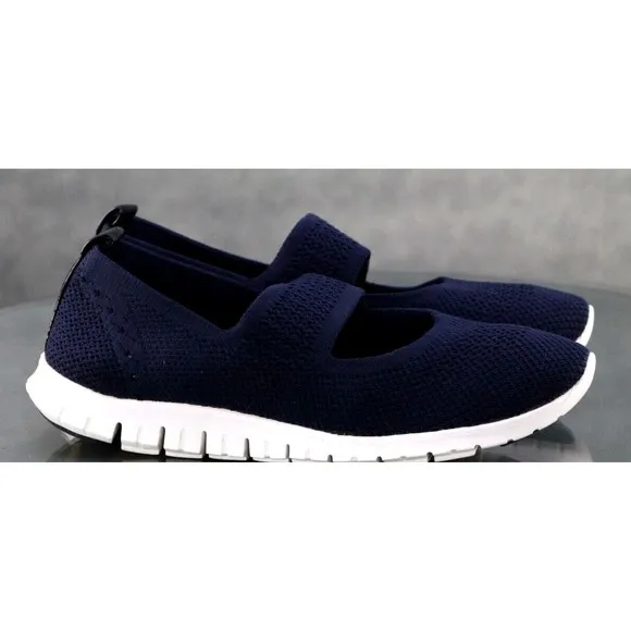 Cole Haan Zero Grand Women's Knit Comfort Loafers Shoes Size 6.5 Blue W14160 EUC