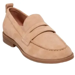 Cole Hahn Stassi Suede Penny Loafers in Biscuit Size 7B Cushioned Lining Preppy
