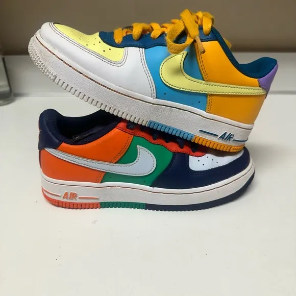 Colorful Nike Air Force 1 Sneakers youth size 4Y