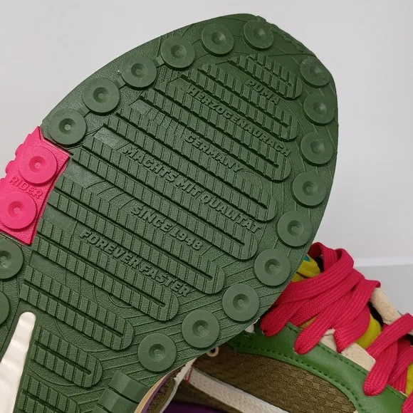 Colorful Sneakers with Red Laces