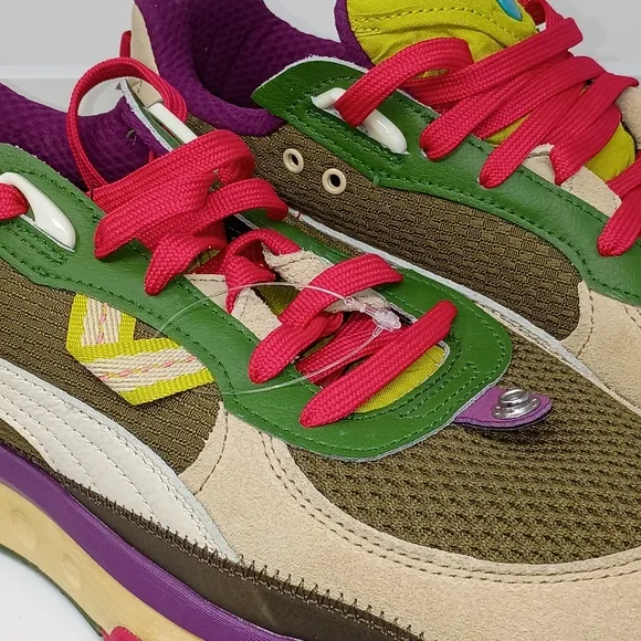 Colorful Sneakers with Red Laces