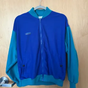 Columbia Zip Up Fleece Colorblock Vintage 1980s Women M