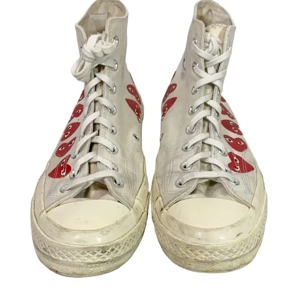 Comme De Garcons Play x Converse Canvas Graphic Print Sneakers Size 10