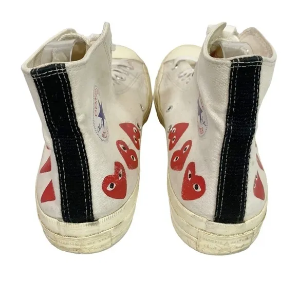 Comme De Garcons Play x Converse Canvas Graphic Print Sneakers Size 10