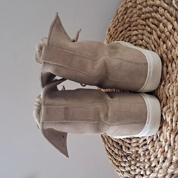 Common‎ Projects Womens  Tan Suede/Cream Shearling Smeaker Boots EU37/US6.5