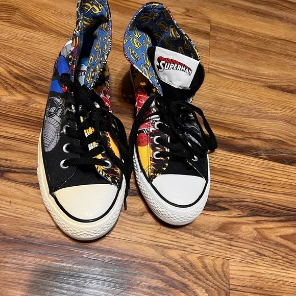 CONVERSE All Star DC SUPERMAN SNEAKERS, Chuck Taylor Hi Top, Men's 7