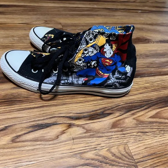 CONVERSE All Star DC SUPERMAN SNEAKERS, Chuck Taylor Hi Top, Men's 7