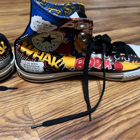 CONVERSE All Star DC SUPERMAN SNEAKERS, Chuck Taylor Hi Top, Men's 7