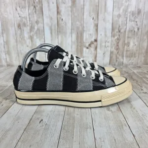 Converse Chuck Taylor All Star Patchwork Sneakers Low Top Black Gray W 8