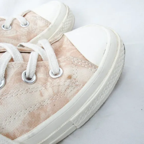CONVERSE Embroidered Floral Sneakers Low Top Chuck Taylors Women's 10 or Mens 8