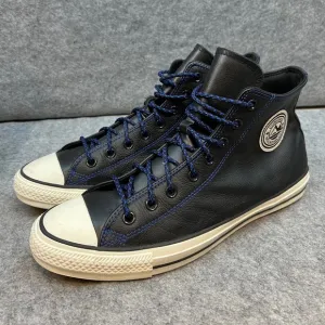 Converse Leather Chuck Taylor All Star High Top Sneakers Black Men's Size 12