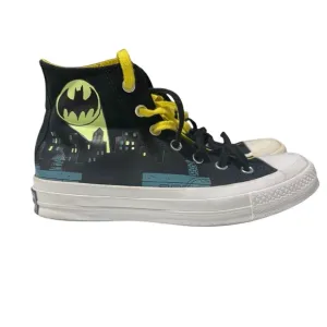 Converse men’s high tops chuck Taylor Batman glow in the dark size6/ FLAW se pic