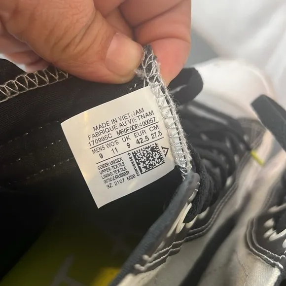 Converse Not Chuck UNT1TL3D High-Top Sneakers black gray and neon yellow size 9