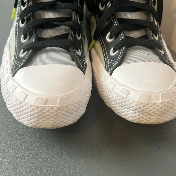 Converse Not Chuck UNT1TL3D High-Top Sneakers black gray and neon yellow size 9