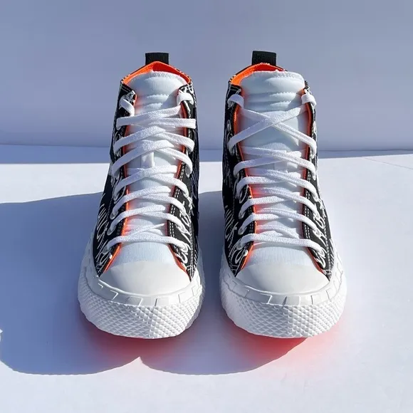 Converse UNTITLED High Top Shoe Black White Bold Mandarin 166502C