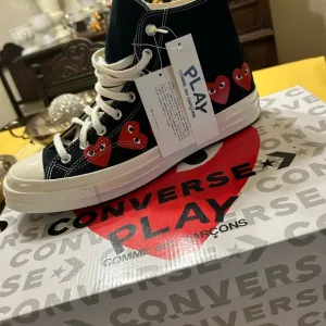 Converse x Comme des Garçons PLAY Black High-Top Sneakers