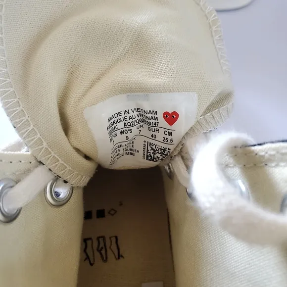Converse x PLAY Comme des Garçons Chuck 70 Men's Size 7 Women's Size 9