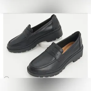 COPY - Clarks Collection Black Leather Loafers - Calla Ease size 8.5 wide