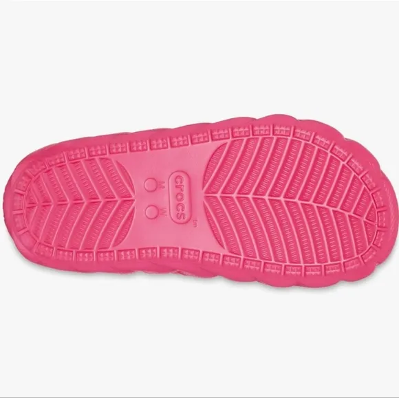 Crocs Cozzy Puffer Dragonfruit Pink Slide Sandals Women's SIZE 10