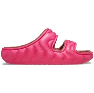 Crocs Cozzy Puffer Dragonfruit Pink Slide Sandals Women's SIZE 10