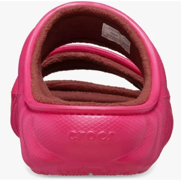 Crocs Cozzy Puffer Dragonfruit Pink Slide Sandals Women's SIZE 10