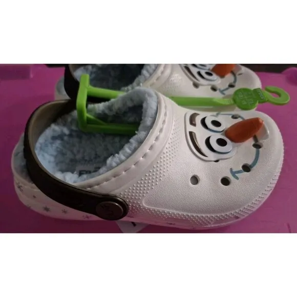 Crocs Kids' Disney Frozen Olaf Lined Classic Clog  Toddler Size 7  NEW