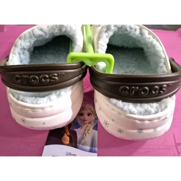 Crocs Kids' Disney Frozen Olaf Lined Classic Clog  Toddler Size 7  NEW