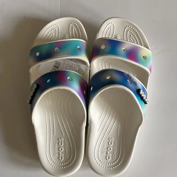 Crocs Men Size 12 Adult Classic Two-Strap Slide Sandals