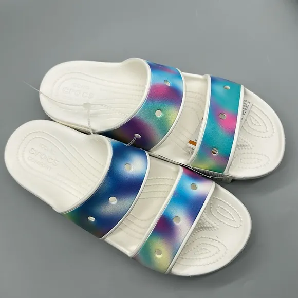 Crocs Men Size 12 Adult Classic Two-Strap Slide Sandals