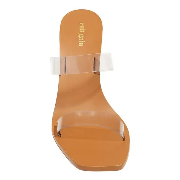 Cult Gaia Womens Meta Vinyl Dual-Band Slide Sandals 11 US / 41 EU Gold  NIB $430