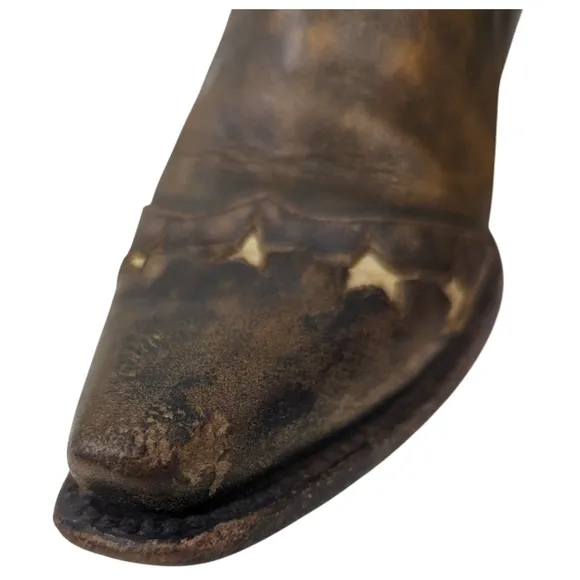 Dan Post American Flag Western Boots Leather Womens 7 Cowboy Pointed Snip Toe