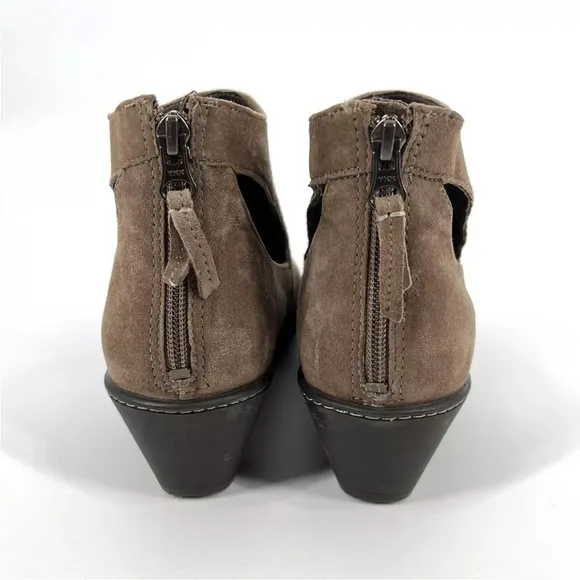 Dansko Ankle Boots Taupe Brown Leather Cut-out Booties Womens EU 40 US 9.5 - 10
