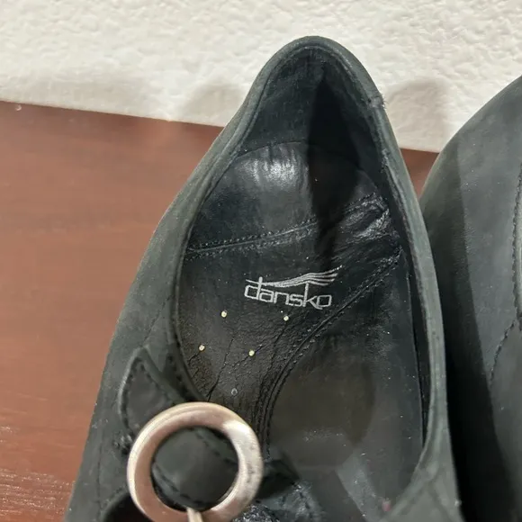Dansko Black Leather Mary Jane Shoes Size 38