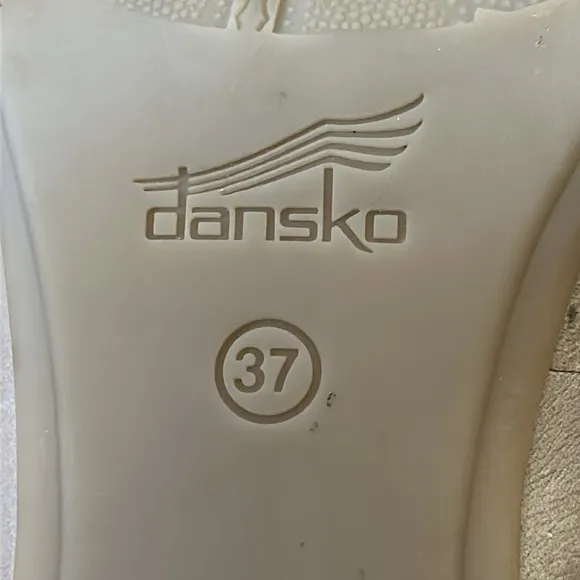 Dansko Preston Block Heel Loafers Stone Leather Size 37