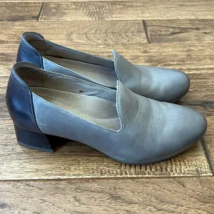 Dansko Preston Block Heel Loafers Stone Leather Size 37