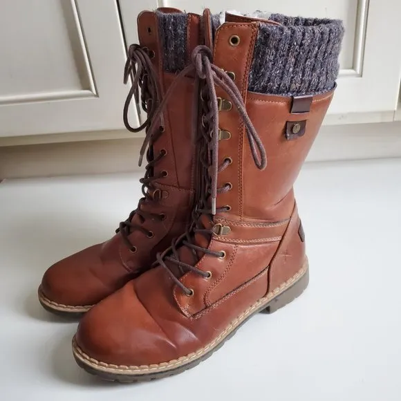 Denver Hayes  Lauren Tall Lace up with Zipper winter boots