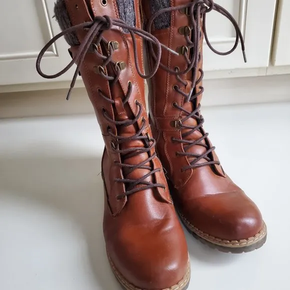 Denver Hayes  Lauren Tall Lace up with Zipper winter boots