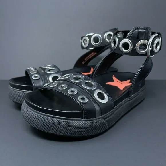 DIESEL SA-GRAND LCE Black Silver Leather Ankle NEW